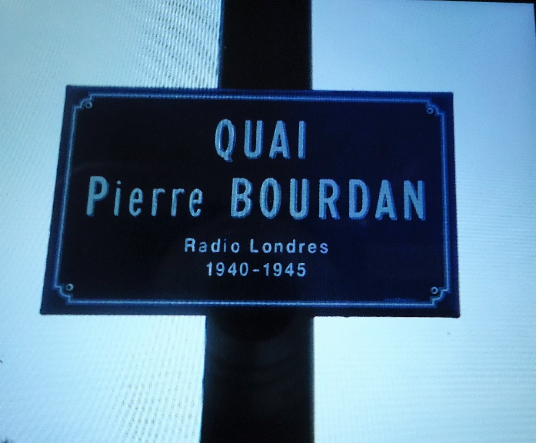 Plaque Quai Pierre Bourdan Perpignan
